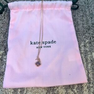 Kate Spade Everyday Spade Mini Pendant  Necklace Dust Bag